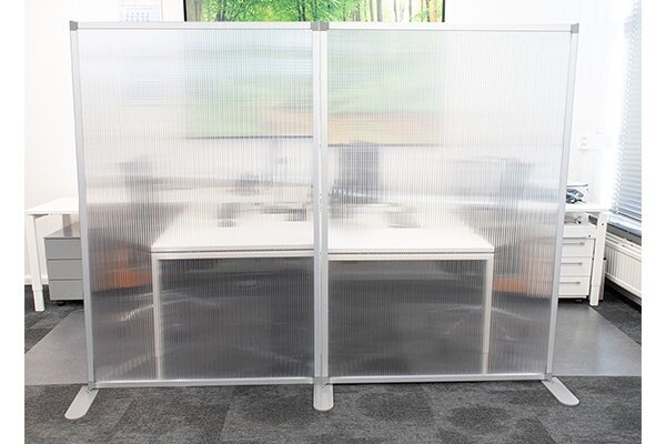 Trennwand Plexiglas XL 1-teilig (Semi Transparent)