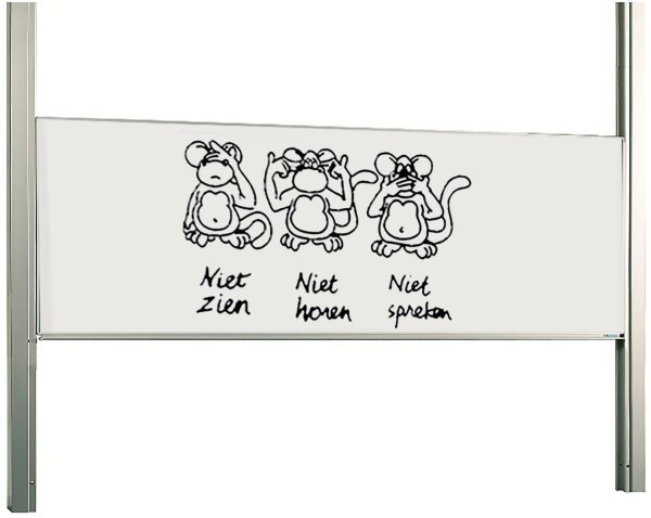Einzelflächentafel auf Pylonen weiß emailliert