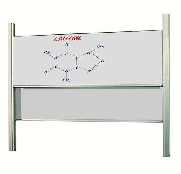 Doppel Pylonentafel weiß emailliert