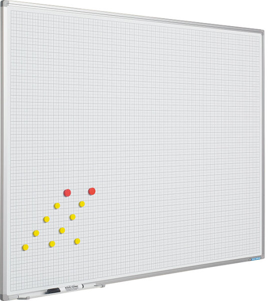 Karierte Schreibtafel weiß 2x2cm 90 x 120 cm
