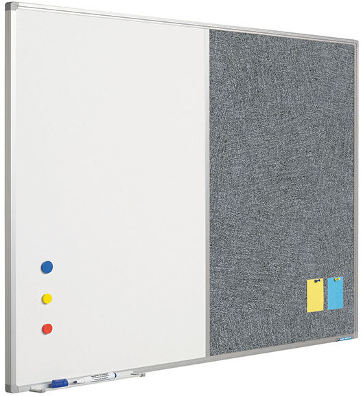 Kombitafel Whiteboard / Pinntafel aus Stoff dunkelgrau