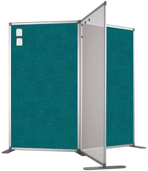 Trennwand doppelseitig Pinntafel Türkis AK001 110 x 80 cm