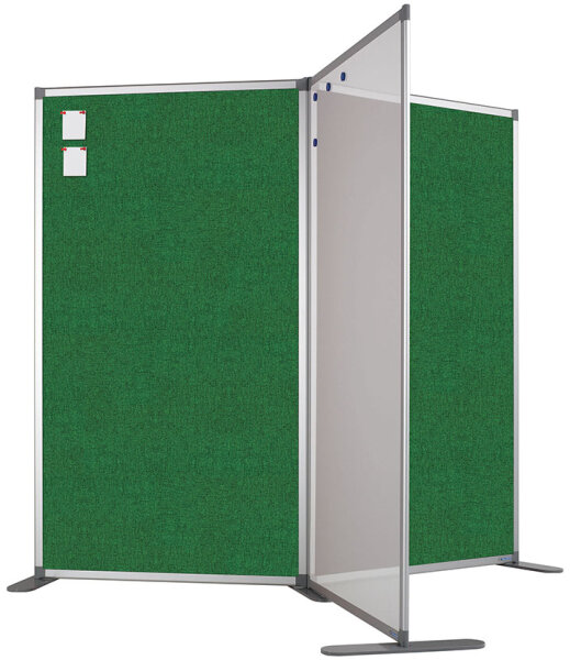 Trennwand doppelseitig Pinntafel Grün AK003 110 x 80 cm