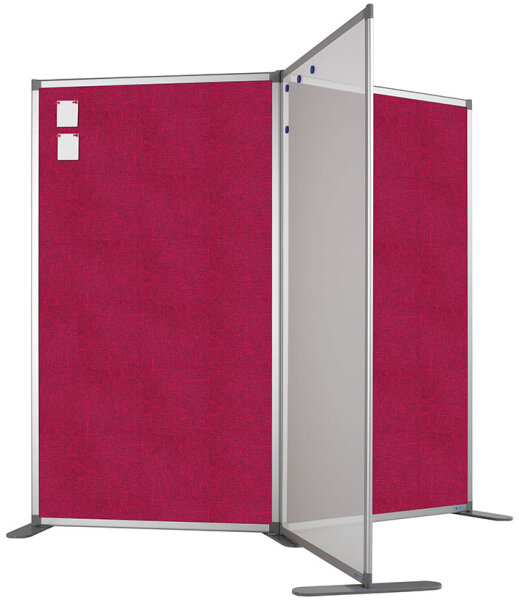 Trennwand doppelseitig Pinntafel Rot AK013