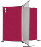 Trennwand doppelseitig Pinntafel Rot AK013