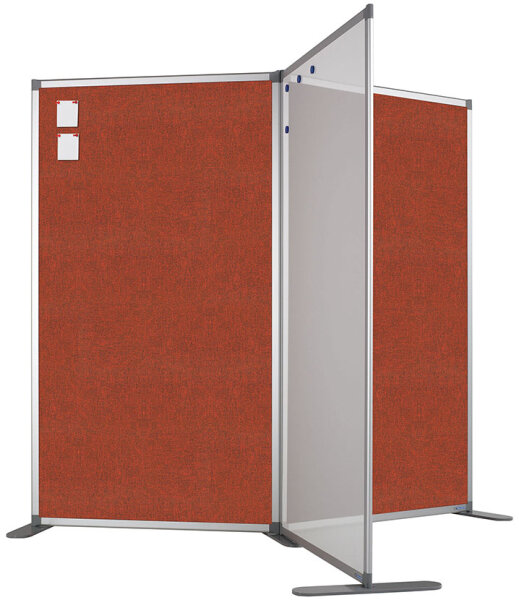 Trennwand doppelseitig Pinntafel Orange AK015