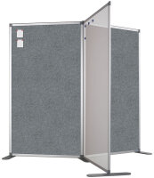 Trennwand doppelseitig Pinntafel Grau AK019