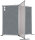 Trennwand doppelseitig Pinntafel Grau AK019
