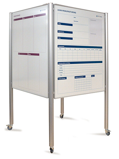 CUBE Tafelsystem 200 cm inkl. 4x Whiteboard 90 x 120 cm