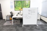 Trennwand doppelseitig emailliert inkl. Fuß und Verbindungselement