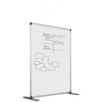 Trennwand doppelseitig emailliert inkl. Fuß und Verbindungselement 180 x 120 cm