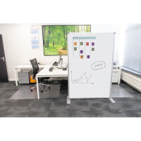 Trennwand doppelseitig emailliert inkl. Fuß und Verbindungselement 180 x 120 cm