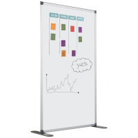 Trennwand doppelseitig emailliert inkl. Fuß und Verbindungselement 180 x 120 cm