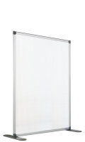 Trennwand doppelseitig Semi Transparent inkl. Fuß und Verbindungselement