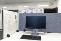 Trennscheibe / Spuckschutz Büro emailliert / Filz