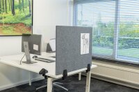 Trennscheibe / Spuckschutz Büro emailliert / Filz