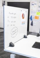 Trennscheibe / Spuckschutz Büro emailliert / Filz