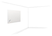 Whiteboard ohne Rahmen eckig / 90° 120 x 200 cm