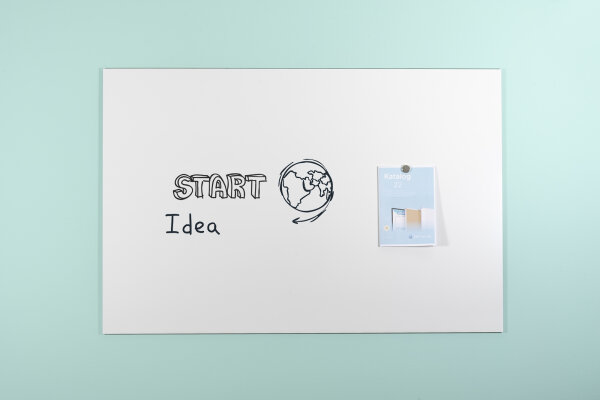Whiteboard ohne Rahmen "Budget" aus lackiertem Stahl