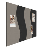 Pinntafel Element Welle schwarz - grau