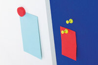 Kombitafel Whiteboard/Pinntafel 60 x 90 cm Email + blauer Filz