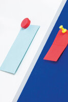 Kombitafel Whiteboard/Pinntafel 60 x 90 cm Email + blauer Filz