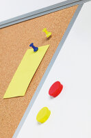 Kombitafel Whiteboard/Pinntafel 60 x 90 cm Email + Presskork
