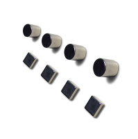 Glastafel Magnete - verchromt Quadrat 10 x 10mm (flach)