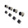 Glastafel Magnete - verchromt Quadrat 10 x 10mm (flach)