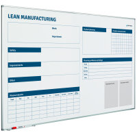 Whiteboard Lean Manufacturing 120 x 200 cm